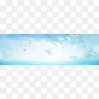 淘宝服饰清新背景banner