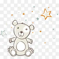 矢量儿童玩具熊插图