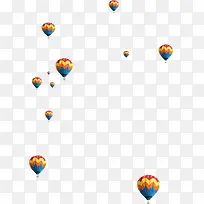 高清摄影飞在空中热气球