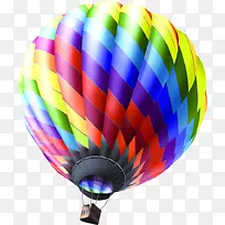 彩色条纹手绘热气球