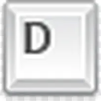 电脑键盘D键图标