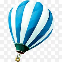 蓝白飞舞热气球