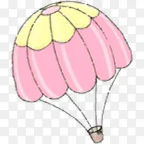 手绘粉色可爱热气球