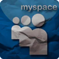myspace折纸风格社交媒体图标