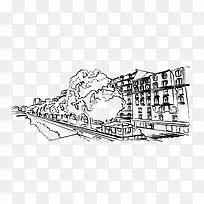 手绘建筑