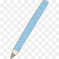 手绘蓝色铅笔