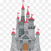 卡通城堡矢量图