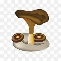 咖色蘑菇素材