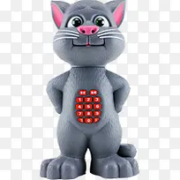 灰色卡通小猫玩具