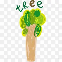 创意手绘卡通树