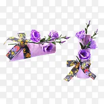 紫色玫瑰礼物花束