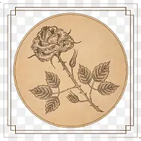 复古玫瑰花设计矢量素材