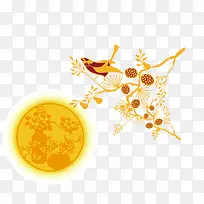 矢量手绘喜鹊