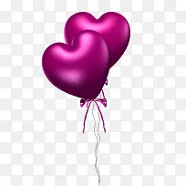 紫色心形气球