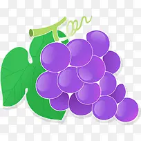 卡通紫色葡萄