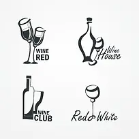 矢量元素葡萄酒图标图片