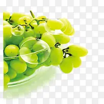 绿色葡萄水果海报
