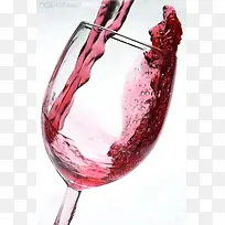 透明高脚杯红色葡萄酒