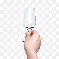 手持酒杯免抠素材