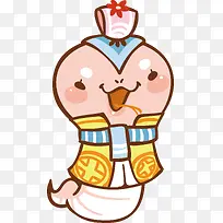 穿衣服的蛇矢量图