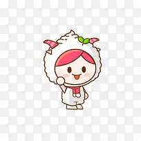 穿着小羊衣服的女孩