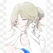 动漫人物牛奶女孩