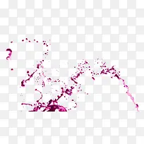 飞溅的紫色液体