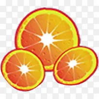 夏日卡通水果橙色橙子