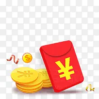 卡通天猫红包金币