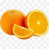 新鲜橙子水果切面