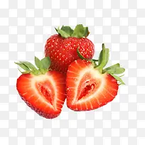 可口草莓透明背景底图