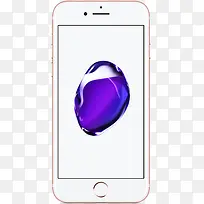 手绘苹果手机紫色宝石