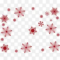 红色漂浮雪花