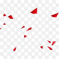 漂浮红色三角形