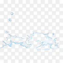 水渍蓝色水渍特效