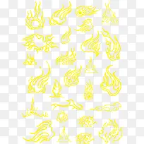 矢量部落的黄色火焰插图