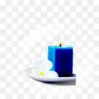 蓝色感恩蜡烛