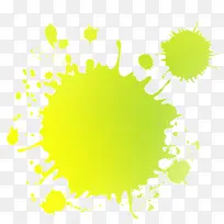 喷溅黄绿色油漆