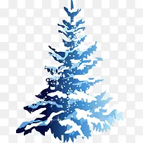 蓝色闪耀圣诞树