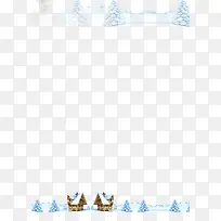 圣诞树冬天边框装饰