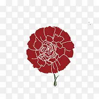 红玫瑰手绘素材