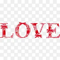 情人节LOVE英文艺术字
