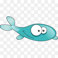 世界海洋日卡通小鱼