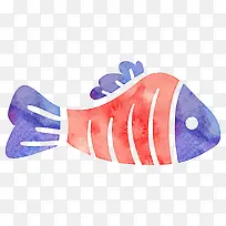 卡通海洋生物鱼文艺风海报设计