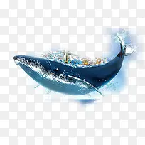 海浪鲸鱼元素