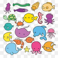 21个卡通海洋生物