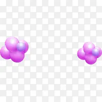 紫色卡通可爱气球装饰