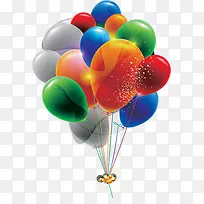彩色卡通手绘气球装饰