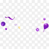 紫色漂浮气球装饰