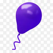 紫色卡通手绘气球装饰